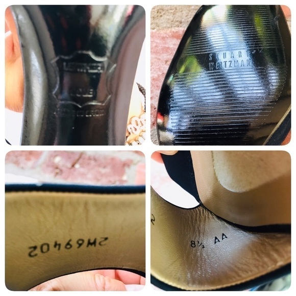 Stuart Weitzman Blue open toed heels size 8.5 AA - Picture 5 of 8